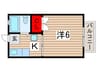サンシティ稲毛Ⅱ 1Kの間取り