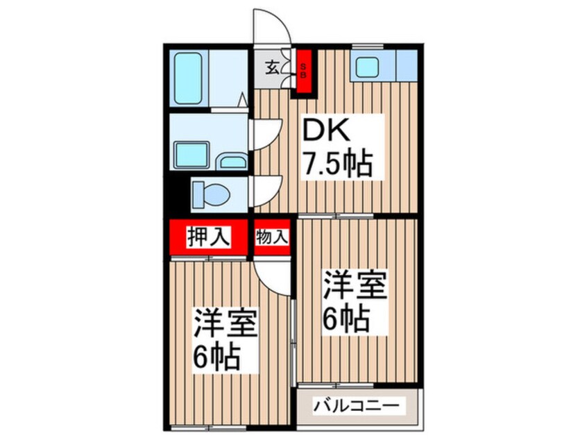 間取図 コ－トベルロ－ゼ