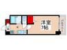 グランシャルム南行徳Ⅰ 1Kの間取り