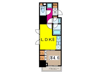 間取図 パークアクシス小伝馬町