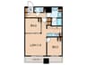 WORLD TOWER RESIDENCE(2913） 2LDKの間取り