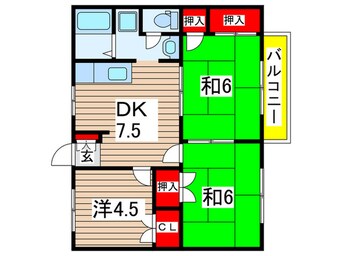 間取図 サンハウス今井Ｂ