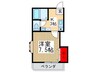 リヴェール川越 1Kの間取り