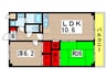 ヴィレッジ京成稲毛駅前 2LDKの間取り