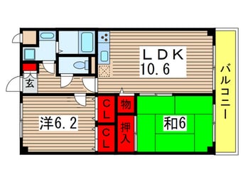 間取図 ヴィレッジ京成稲毛駅前