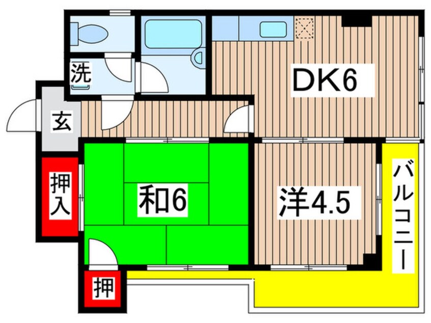 間取図 道場北マンション