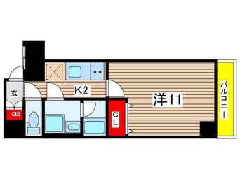 間取図 ｼﾞｪﾉｳﾞｨｱ新横浜ｽｶｲｶﾞｰﾃﾞﾝ(307)