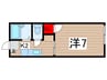グリーンベイヒルズ 1Kの間取り