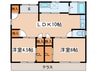 小林貸家（中） 2LDKの間取り