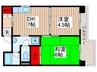 ﾊｲﾑ丸共 2DKの間取り