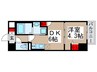 クレストタイガー 1DKの間取り