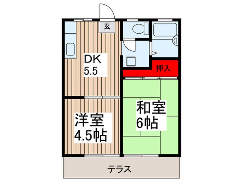 間取図 サニ－フラット金子