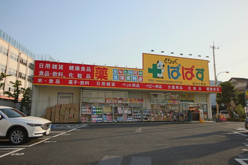 どらっぐぱぱす　西竹の塚店(ドラッグストア)まで489m サニ－フラット金子