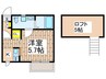 ダイユ－１４番館 1Kの間取り