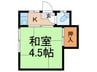 伊藤荘 1Kの間取り