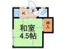 伊藤荘 1Kの間取り