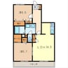 パークアベニュー 2LDKの間取り