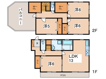 間取図 磯部貸家