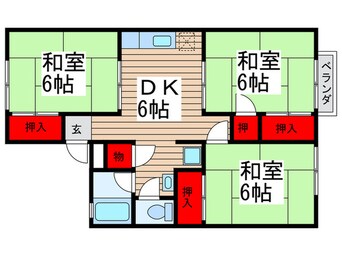 間取図 北総ビレッヂＡ棟