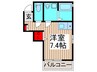 エスポワール 1Rの間取り