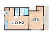 ハウス中島第２ 1LDKの間取り