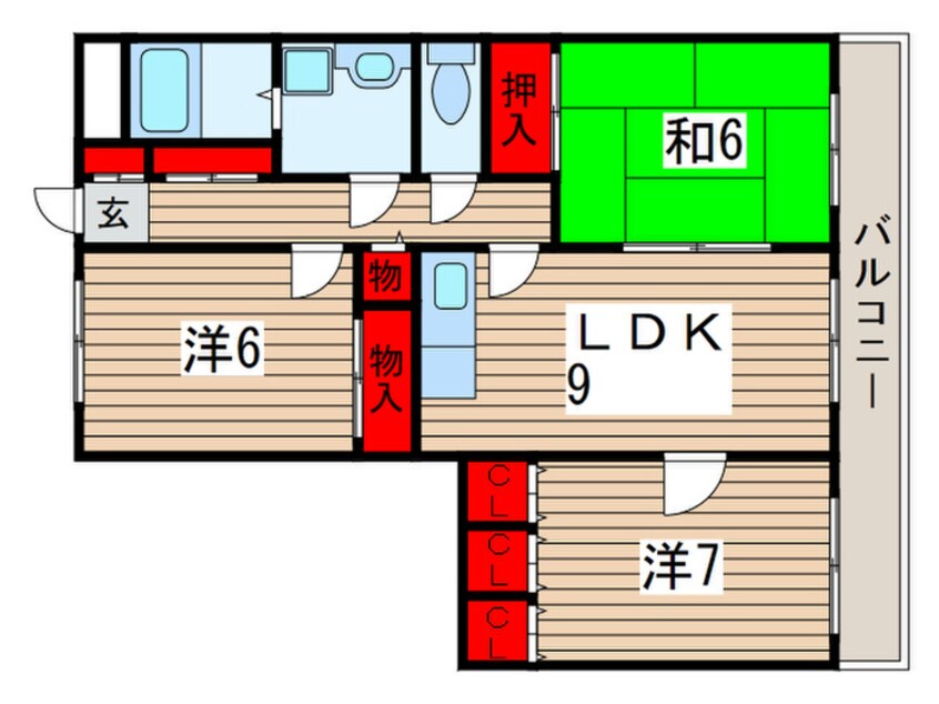 間取図 パークハイツ緑町