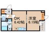 アンベリール北小岩 1DKの間取り
