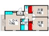 メイプルガーデン 2LDKの間取り