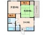 シャンブルドット元住吉 2DKの間取り