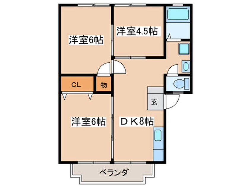 間取図 ブル－メゾンＡ(東)