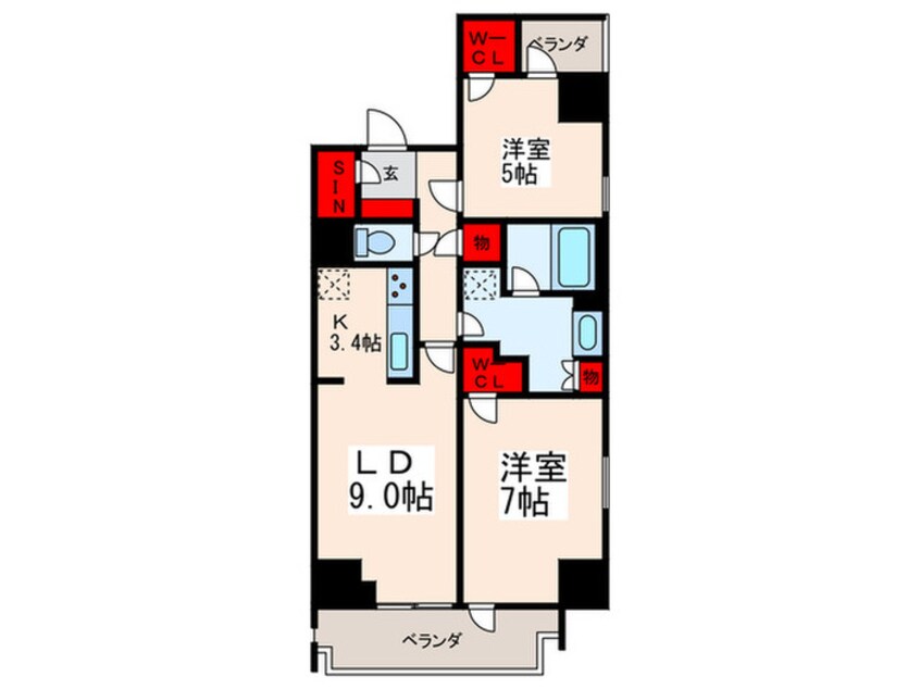 間取図 レジディア町屋