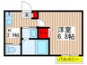 ドムス八千代 1Kの間取り