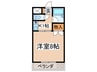 ＮＳコ－ポ 1Kの間取り