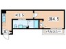 メレ小田急相模原 1Kの間取り