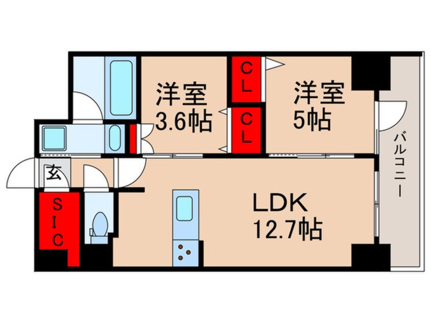 間取図 ドゥーエ南砂町