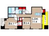 ドゥーエ南砂町 2LDKの間取り