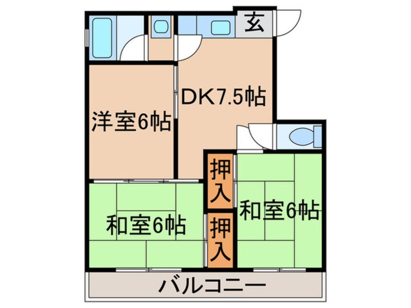 間取図 ハイツサンパレスA