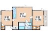 中山ａｉハイツ 2DKの間取り