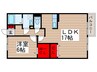 コモド八ヶ崎Ａ 1LDKの間取り