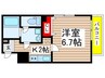 湊町ウッドヴィレッジ 1Kの間取り