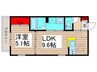 グラティア 1LDKの間取り