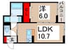 仮)D-ROOM西綾瀬3丁目PJ 1LDKの間取り