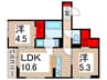 仮)D-ROOM西綾瀬3丁目PJ 2LDKの間取り