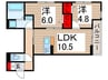 仮)D-ROOM西綾瀬3丁目PJ 2LDKの間取り