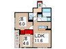 仮)D-ROOM西綾瀬3丁目PJ 2LDKの間取り