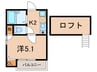 ドルフィン神之木町 1Kの間取り