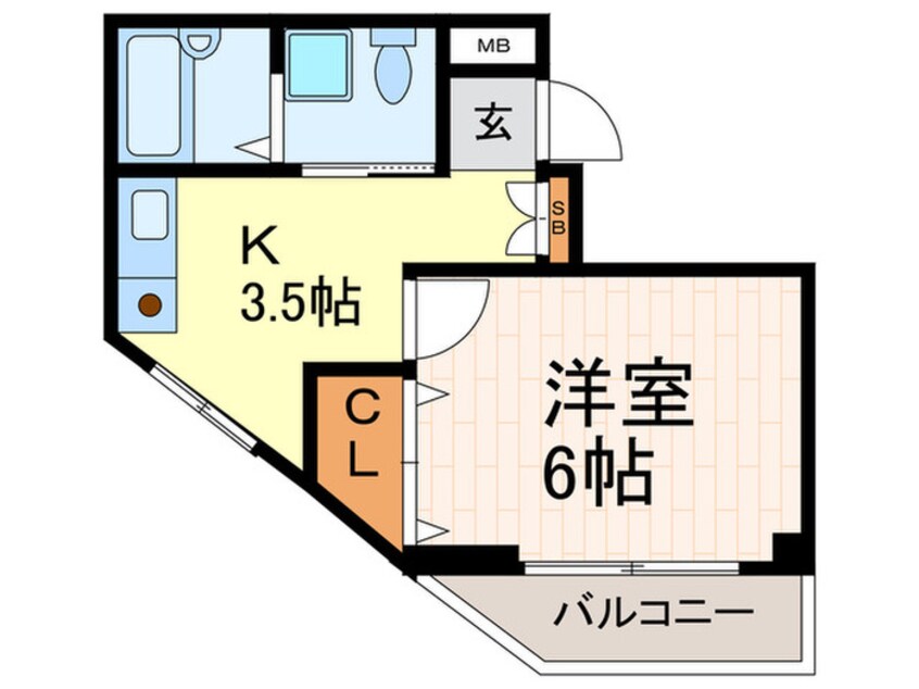 間取図 クラウン曳舟