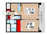 プライム柏 1LDKの間取り
