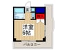セイコ－ガ－デン朝霞 1Rの間取り