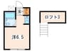 サンサーラにしき 1Rの間取り